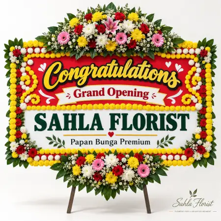 Papan Bunga Ucapan Selamat Braga