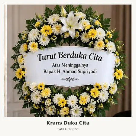 Krans Bunga Duka Braga