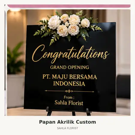 Papan Bunga Akrilik Braga